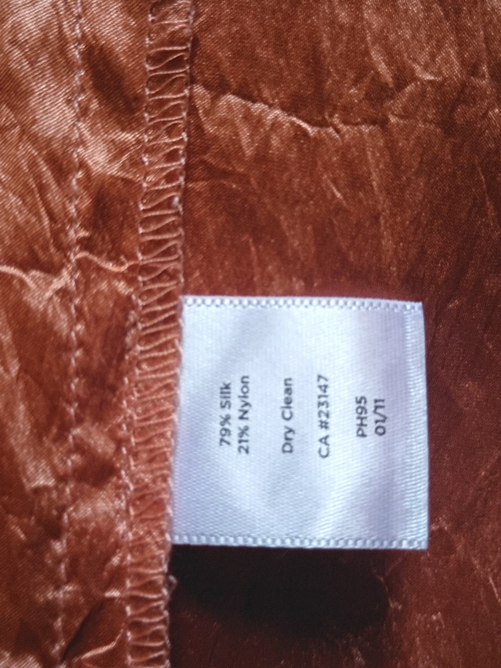 Talbots Blush Gathered Full Maxi Silk blend Skirt - Picture 6 of 6